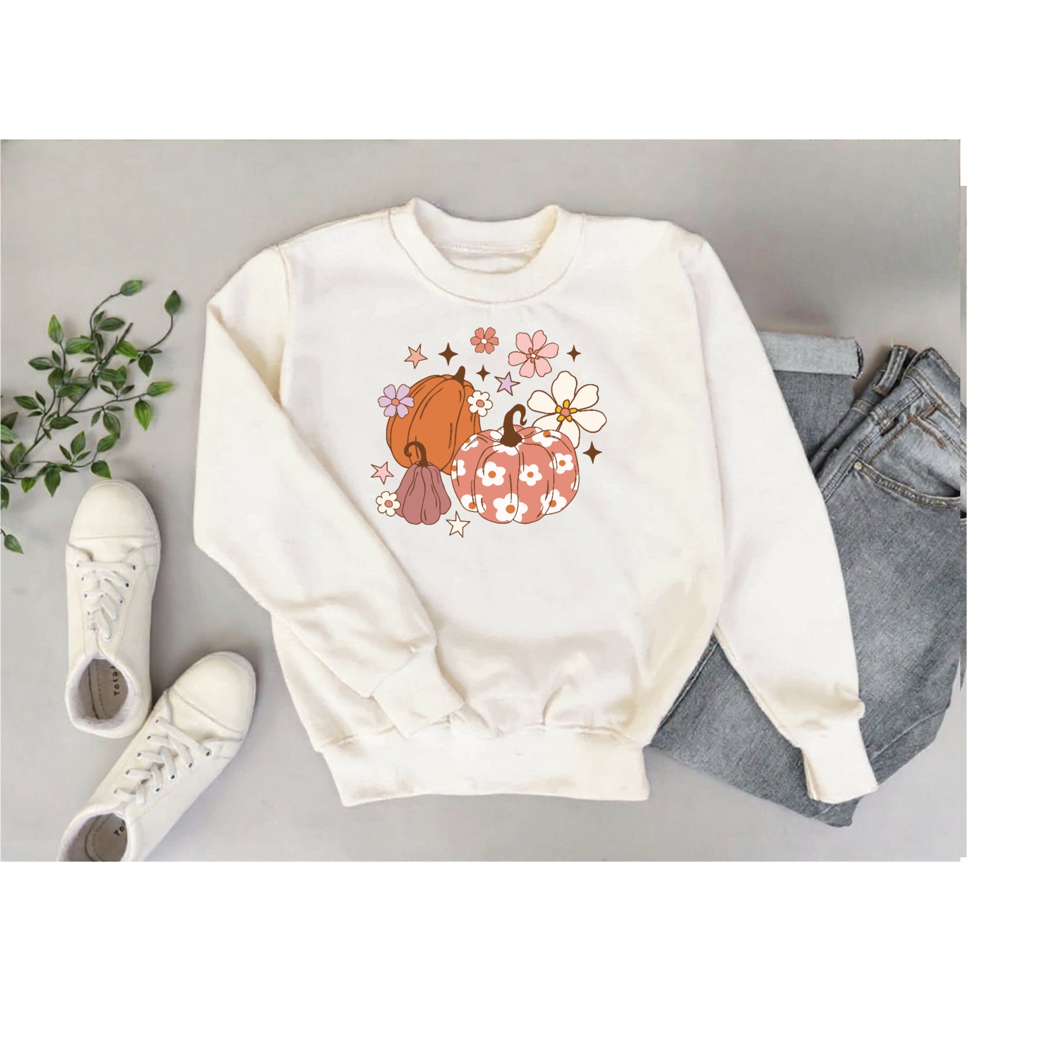 Youth Girls Groovy Pumpkin Sweatshirt