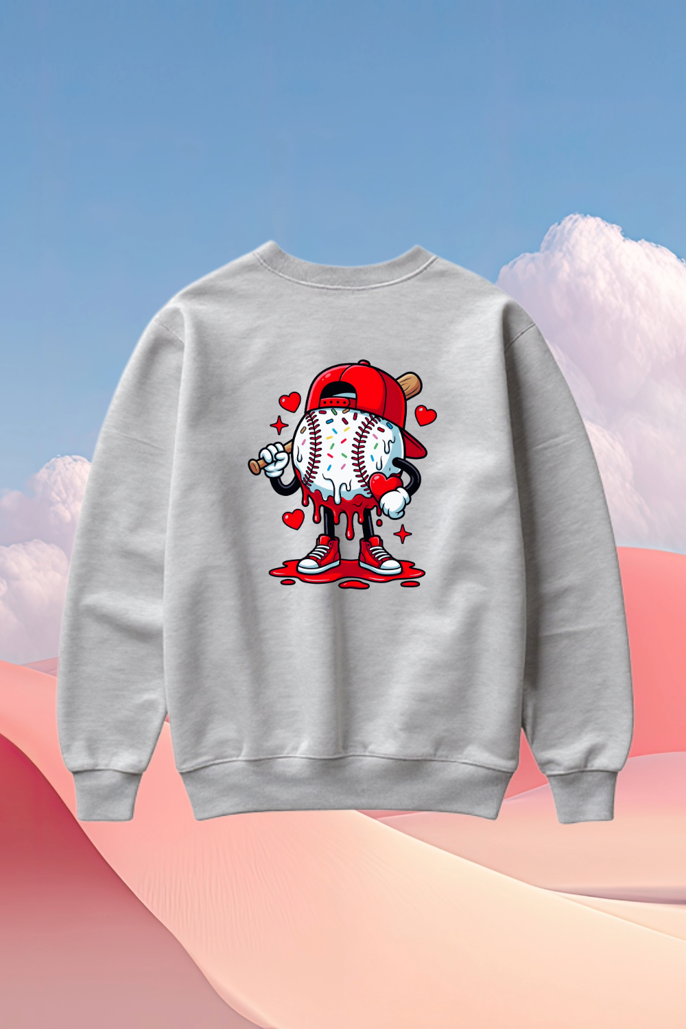 Melting Baseball Sweatshirt